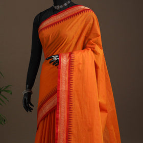 Orange - kandangi chettinad cotton saree with border 83