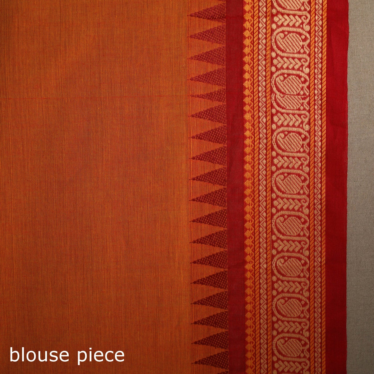Orange - kandangi chettinad cotton saree with border 83