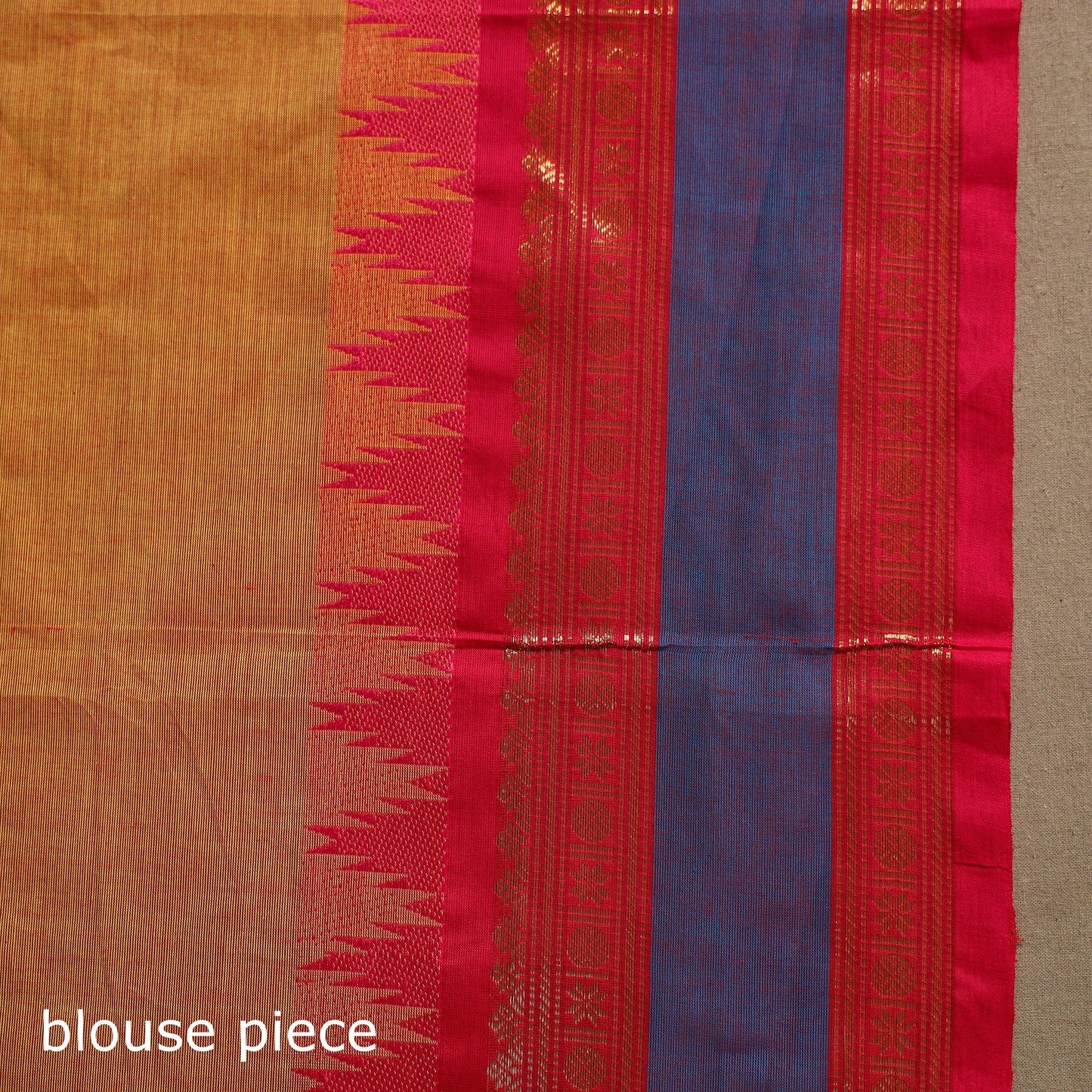 Orange Kandangi Chettinad Cotton Saree with Border