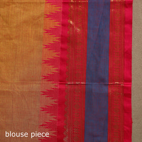 Orange Kandangi Chettinad Cotton Saree with Border