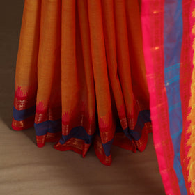 Orange Kandangi Chettinad Cotton Saree with Border