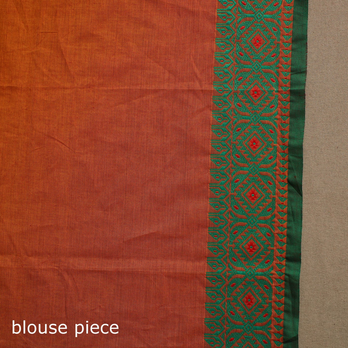 Orange - kandangi chettinad cotton saree with border 88