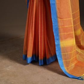 Orange - kandangi chettinad cotton saree with border 95
