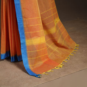 Orange - kandangi chettinad cotton saree with border 95