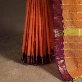 Orange - kandangi chettinad cotton saree with border 98