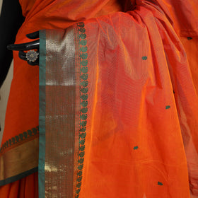 Orange - kandangi thread buti chettinad cotton saree
