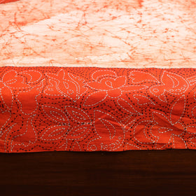 Kantha handwork cotton single hand batik bed sheet 04