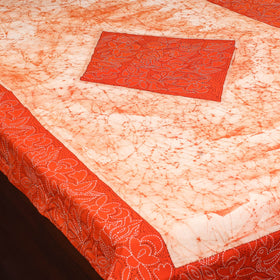 Kantha handwork cotton single hand batik bed sheet 04