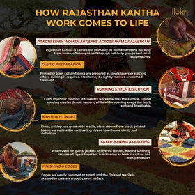 Orange - kantha stitch fabric cover handmade paper notebook