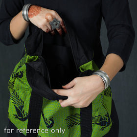  Kantha Work Block Print Cotton Shoulder Bag 