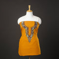 Orange - kashida hand embroidery cotton unstitched kurta