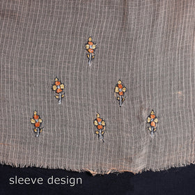  Handloom Kota Doria Kashidakari Hand Embroidery Kurta Material - 2.6 M 