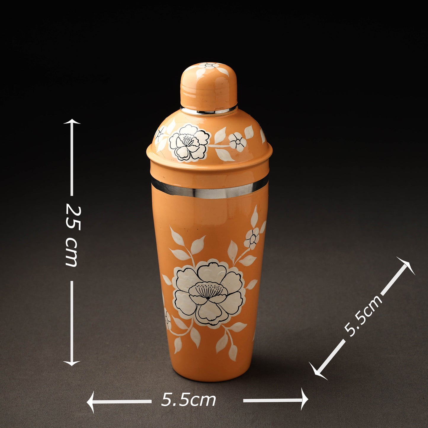  Floral Handpainted Enamelware Stainless Steel Bottle 