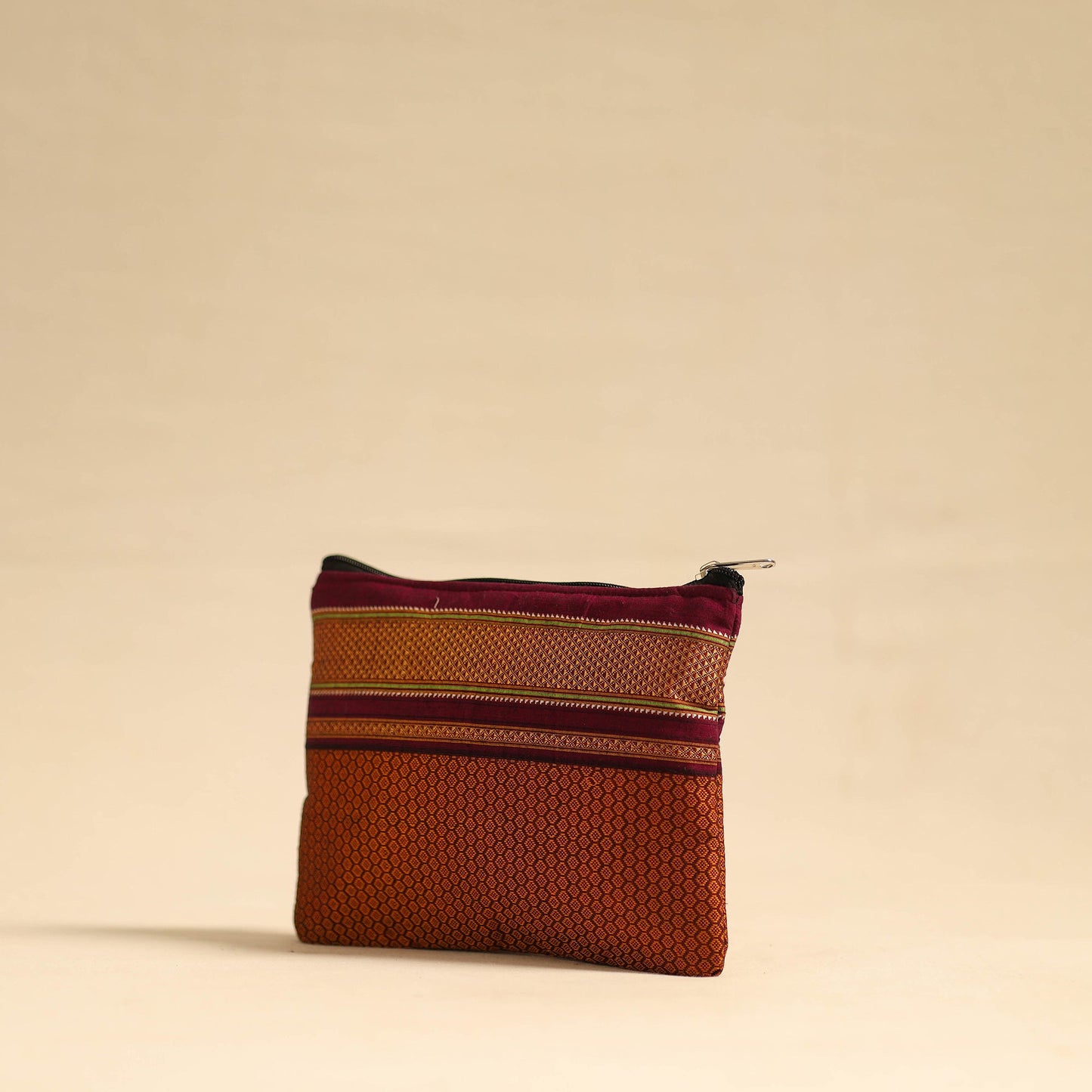  Orange Khun Fabric Quilted Cotton Utility Pouch