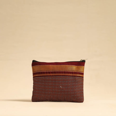  Orange Khun Fabric Quilted Cotton Utility Pouch