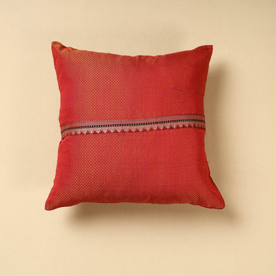 Orange Khun Weave Cotton Cushion Cover (16 x 16 in)