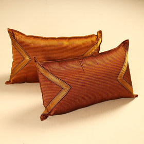 Orange - Khun Weave Cotton Pillow Covers (Set of 2)