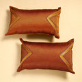 Orange - Khun Weave Cotton Pillow Covers (Set of 2)
