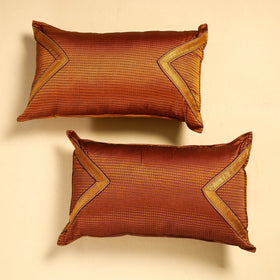Orange - Khun Weave Cotton Pillow Covers (Set of 2)