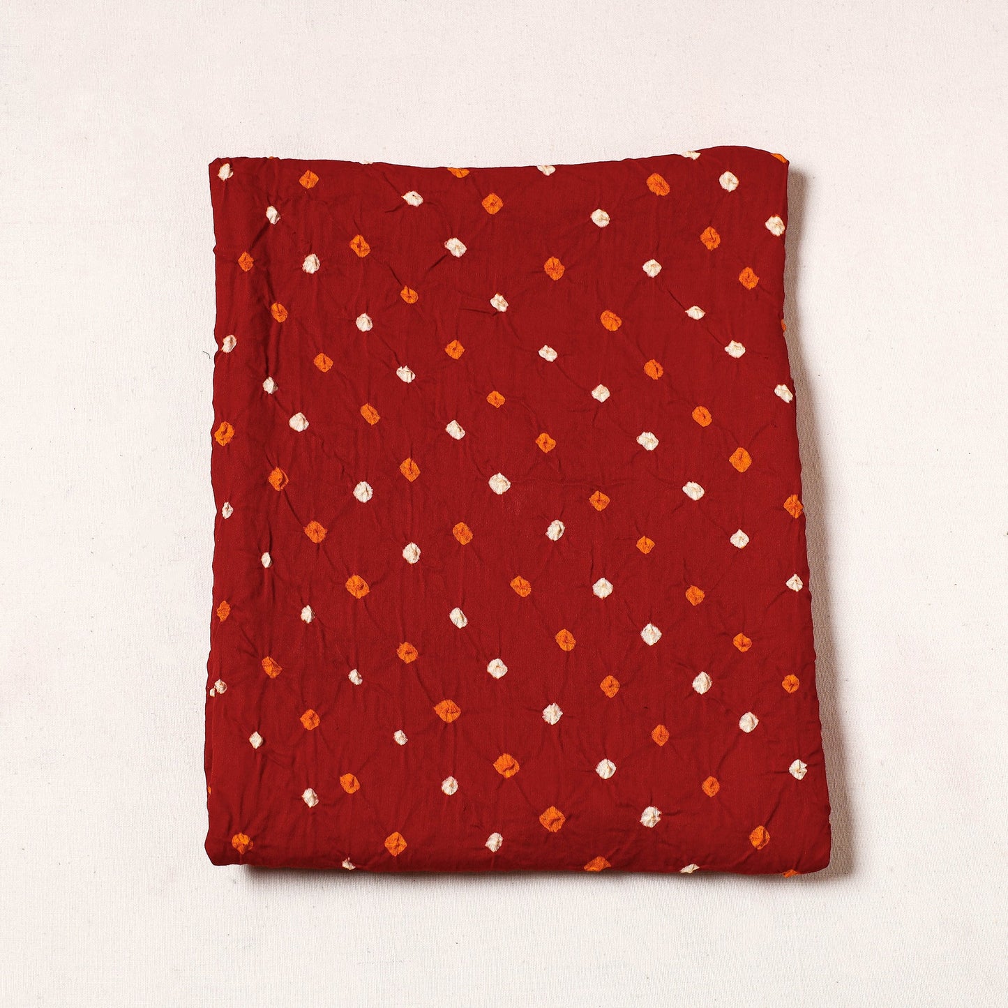  Kutch Bandhani Tie-Dye Satin Cotton Precut Fabric 