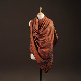 Kutch bhujodi handwoven wool shawl 54 - handcrafted