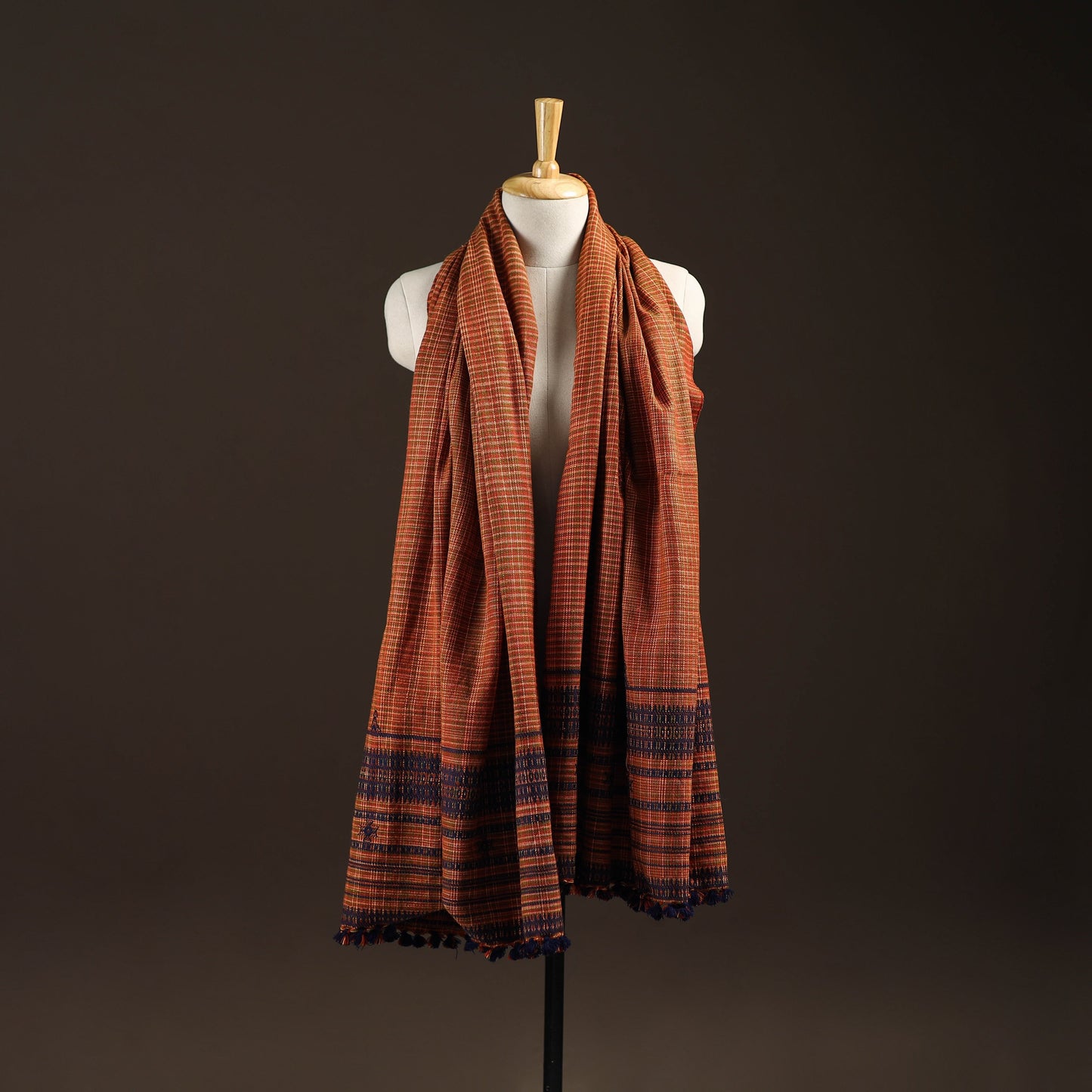 Kutch bhujodi handwoven wool shawl 54 - handcrafted