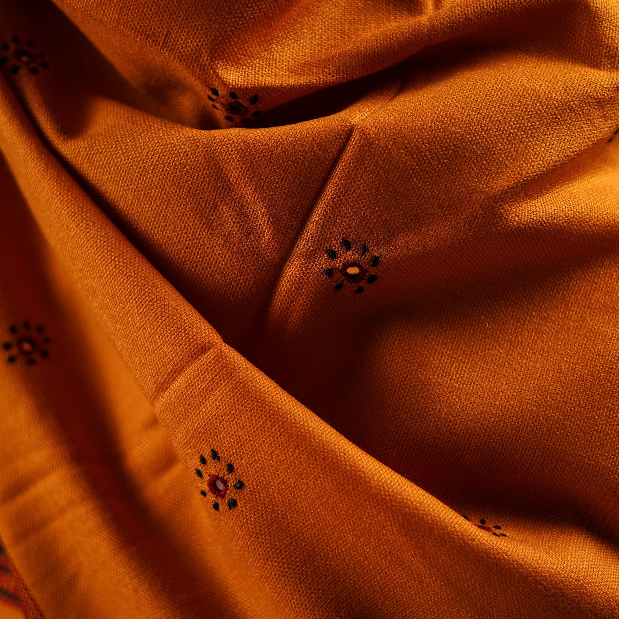 Kutch bhujodi handwoven mirror work wool shawl 13