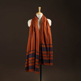 Kutch bhujodi handwoven mirror work wool shawl 15