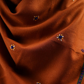 Kutch bhujodi handwoven mirror work wool shawl 15