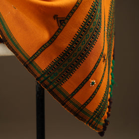 Kutch bhujodi handwoven mirror work wool shawl 23