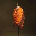 Orange - kutch bhujodi handwoven mirror work woollen shawl