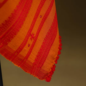 Orange - kutch bhujodi handwoven mirror work acrylic wool