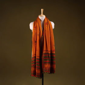 Kutch handwoven mirror work chomuk buta acrylic wool shawl