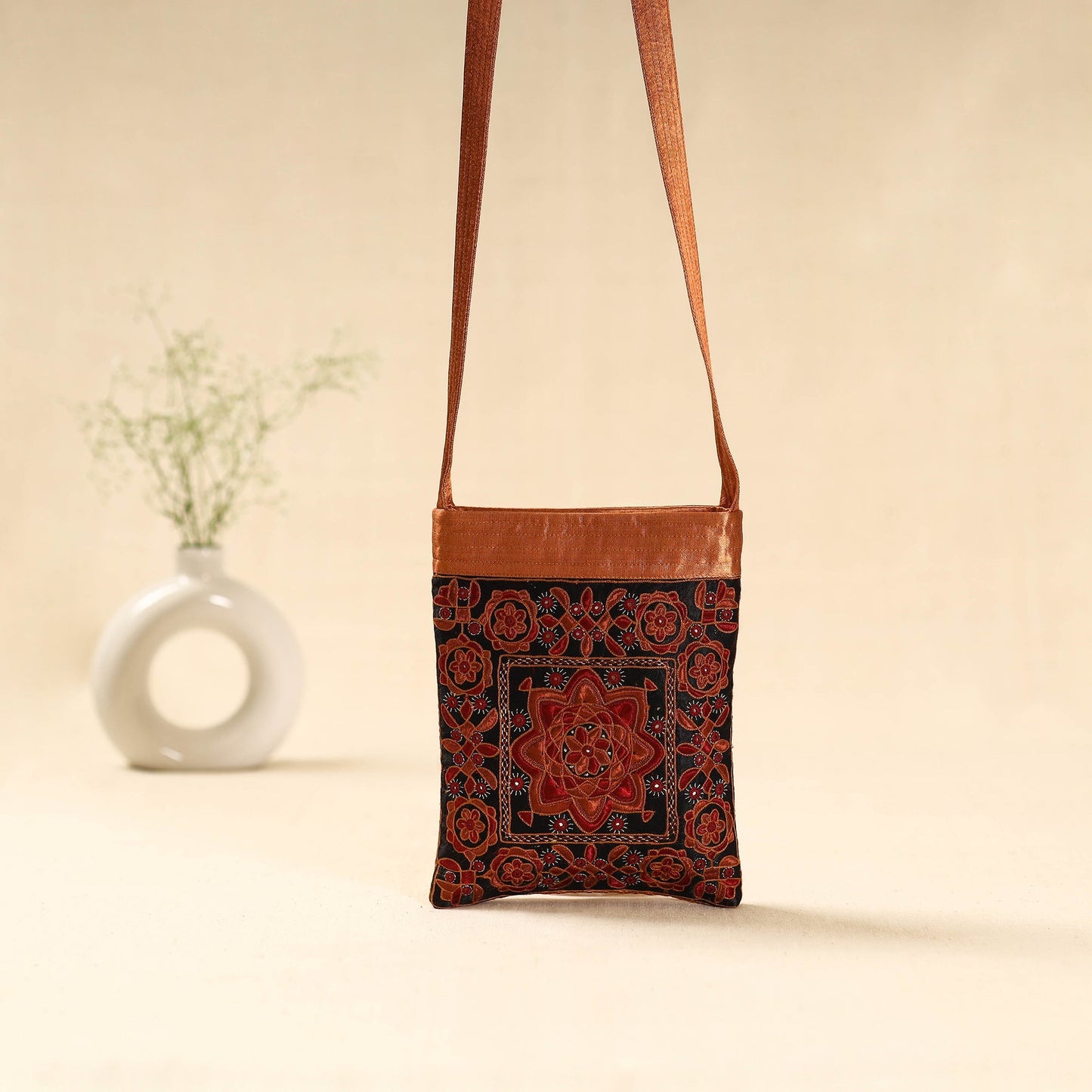 Kutch pakko hand embroidered sling bag 74 - handcrafted