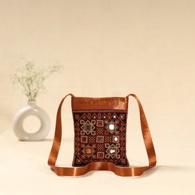 Kutch rabari hand embroidered sling bag 57 - handcrafted