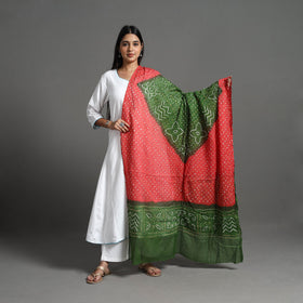Shop Authentic Orange Bandhani Cotton Dupatta Online