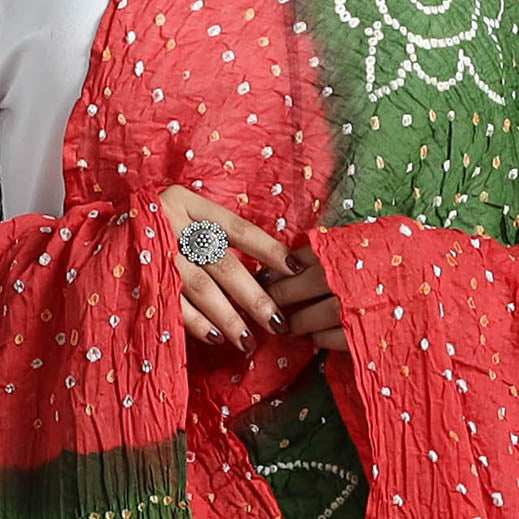 Shop Authentic Orange Bandhani Cotton Dupatta Online