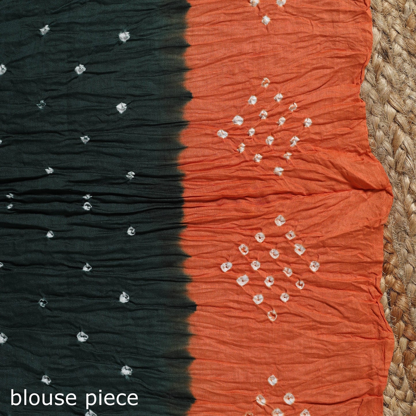 Kutch tie-dye cotton bandhani saree with blouse piece 16