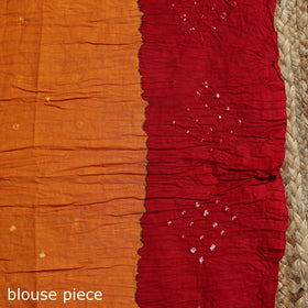 Kutch tie-dye cotton bandhani saree with blouse piece 22