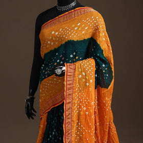 Kutch tie-dye cotton bandhani saree with blouse piece 46