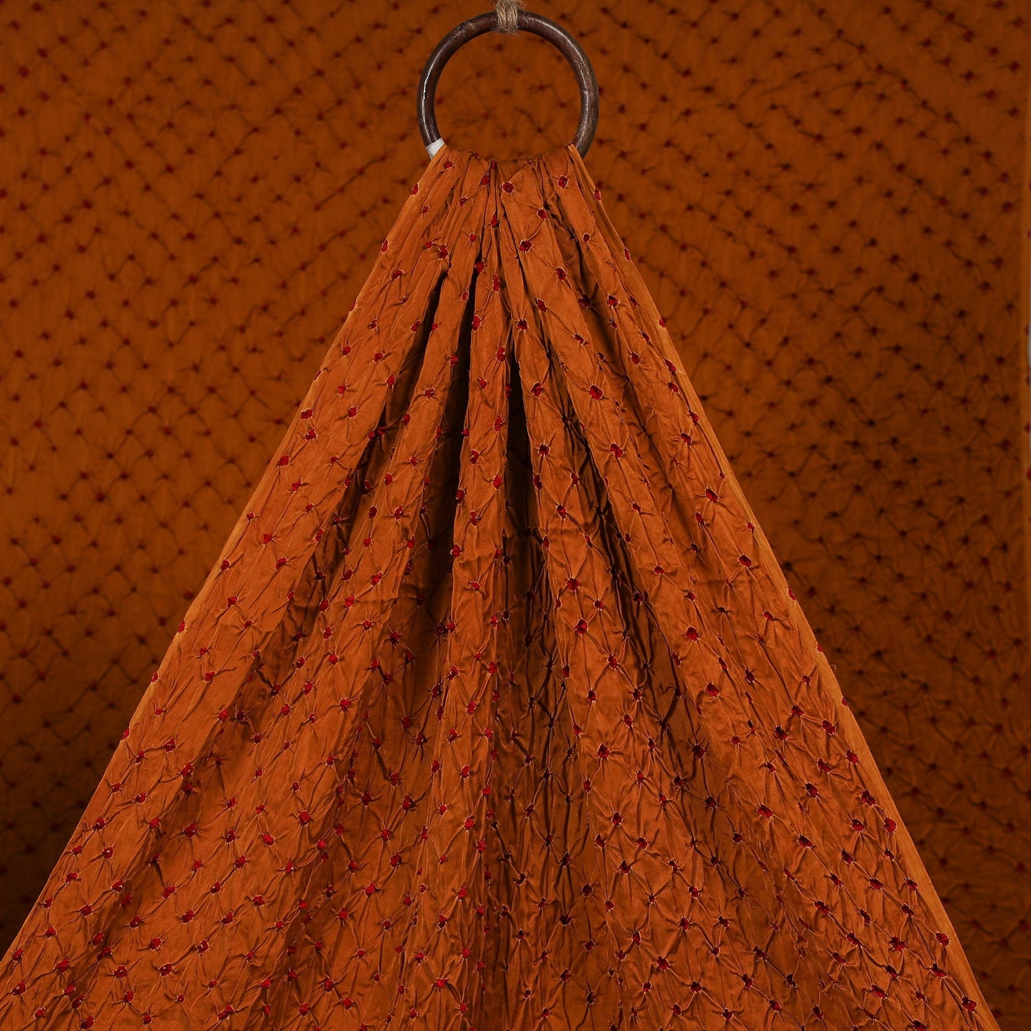 Kutch tie-dye modal silk bandhani fabric 11 - handcrafted