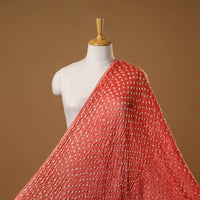 Orange - kutch tie-dye modal silk bandhani fabric 12