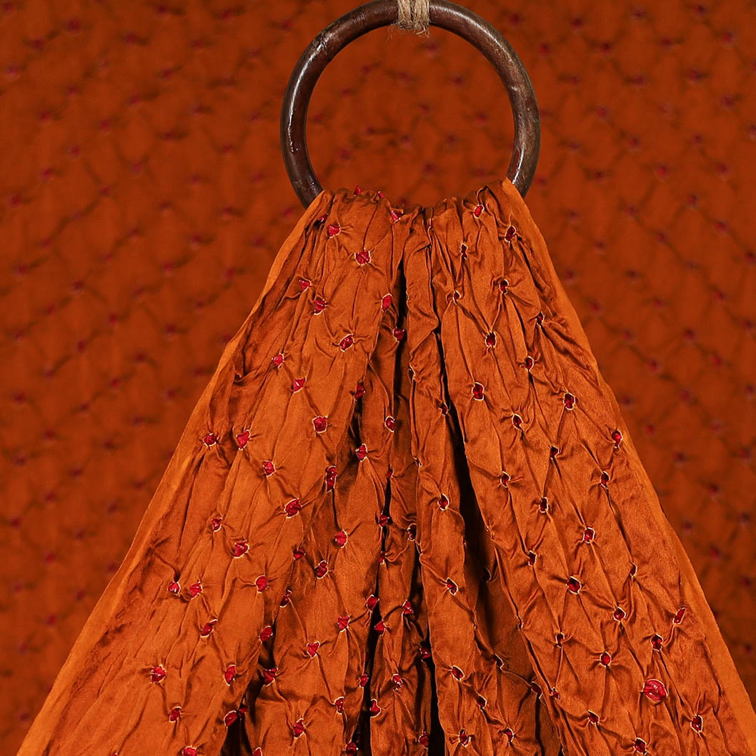 Kutch tie-dye modal silk bandhani fabric 16 - handcrafted