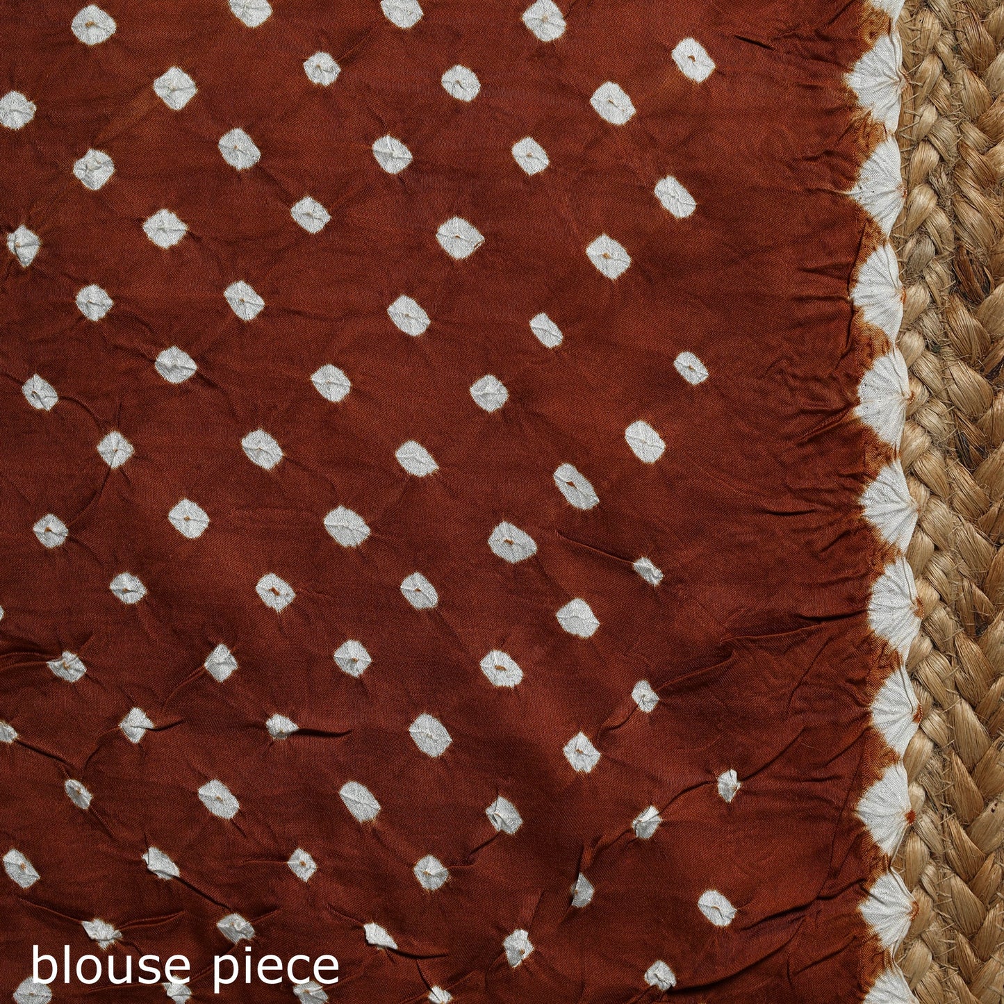 Orange - kutch tie-dye modal silk pichwai printing bandhani