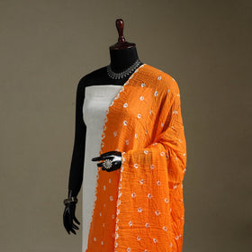 Kutch tie-dye mul cotton shibori bandhani dupatta 37