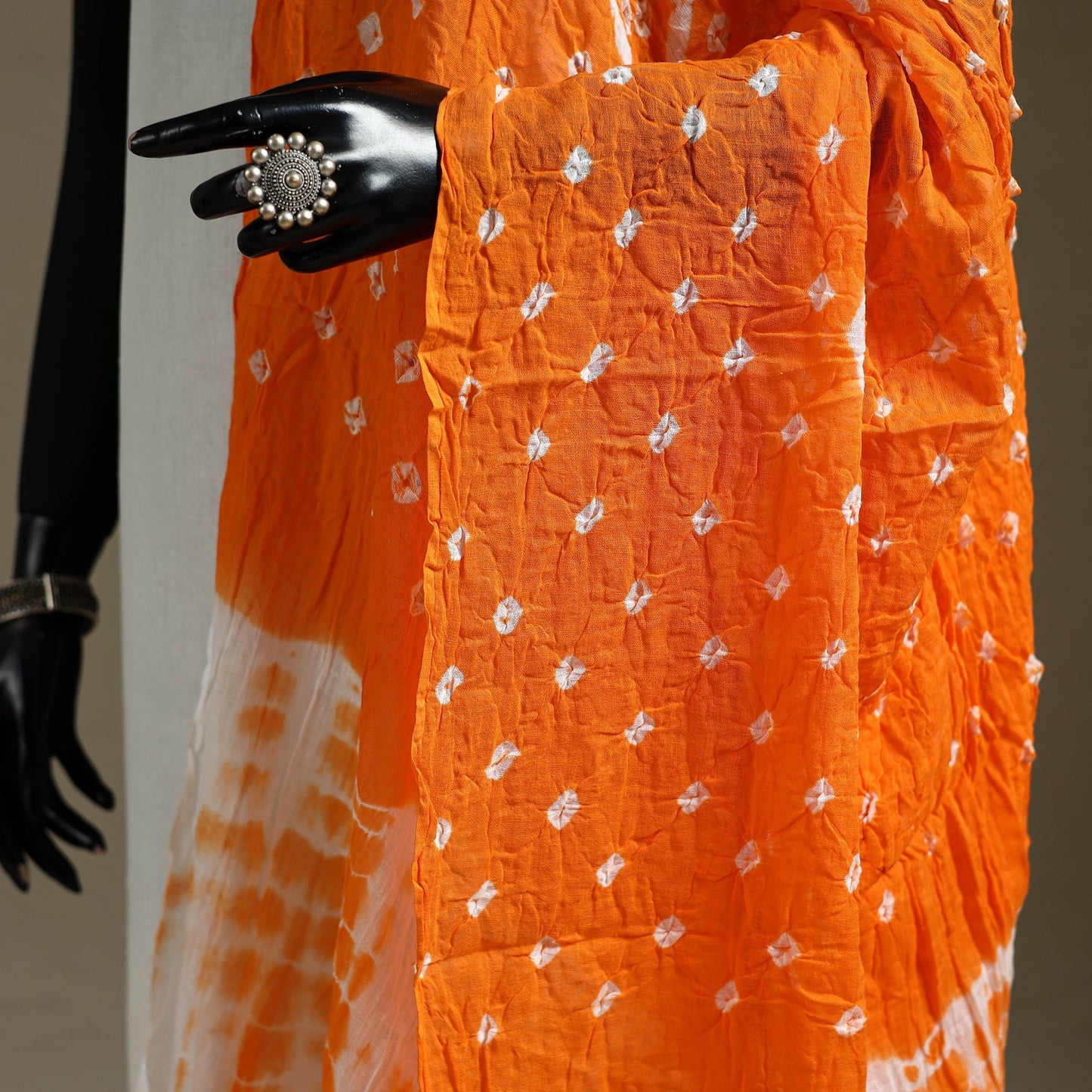 Kutch tie-dye mul cotton shibori bandhani dupatta 41
