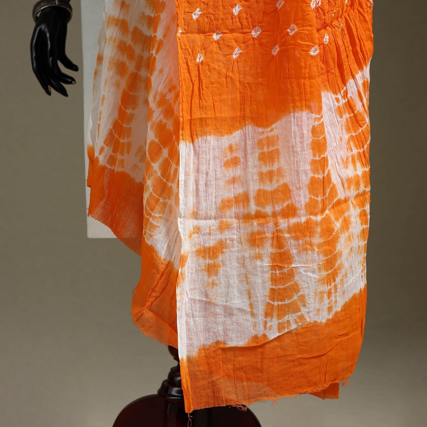 Kutch tie-dye mul cotton shibori bandhani dupatta 41