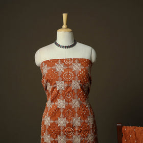 Kutch tie-dye satin cotton bandhani 3pc unstitched dress