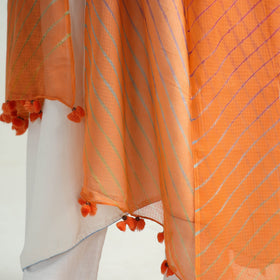Buy Leheriya Tie-Dye Kota Doria Cotton Dupatta with Tassels 72 Online at iTokri.com