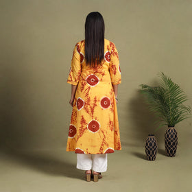 A-Line Tie & Dye Cotton Shibori Kurta for Women